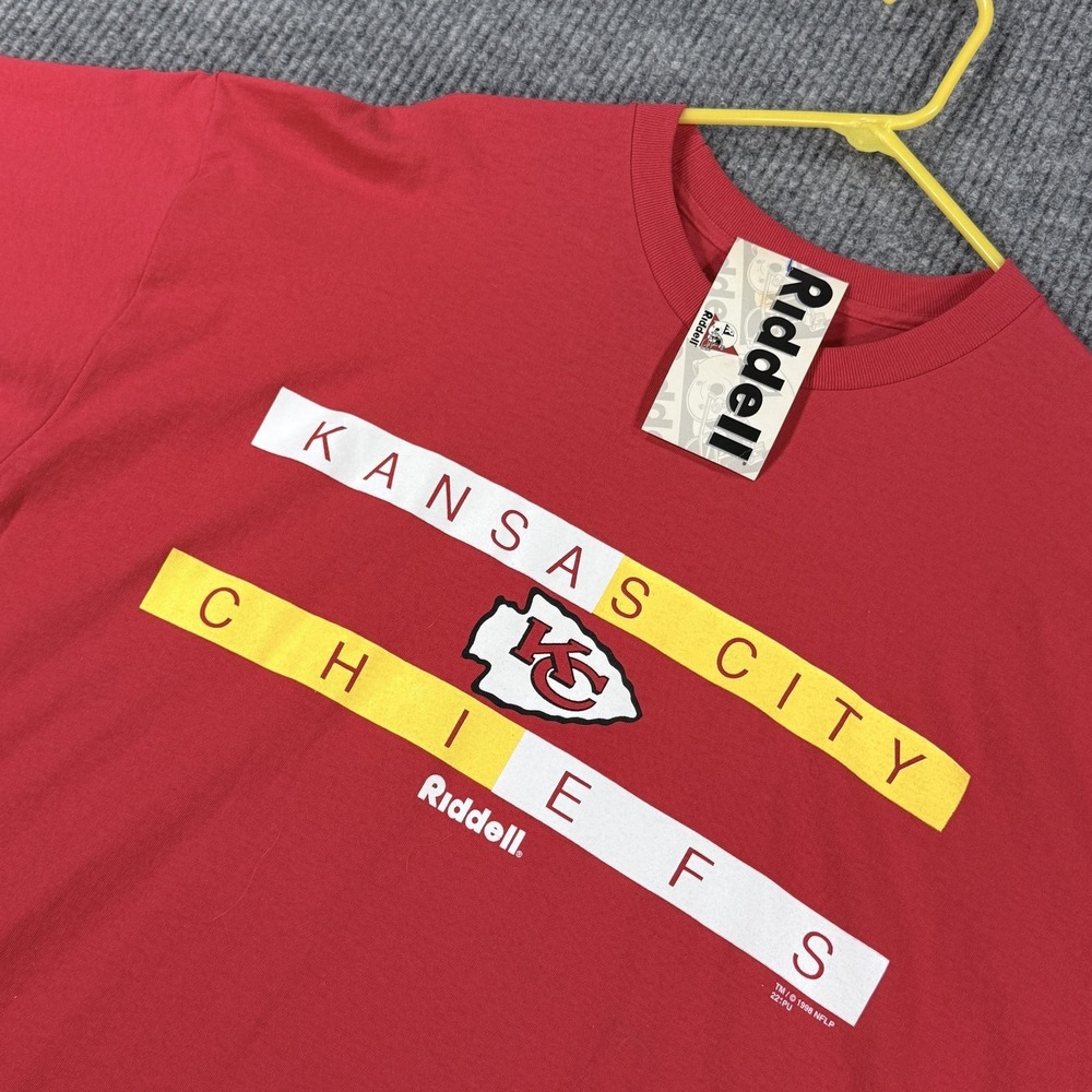Vintage 90s Kansas City Chiefs Riddell‎ Shirt Mens XL Red NFL Football Tee